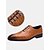 cheap Oxford Shoes-Men's Cognac Crocodile Pattern Leather Lace-Up Oxfords - Sophisticated Footwear for Business Professionals