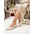 preiswerte Brautmutter/Bräutigammutter-Elegante, klassische Brautschuhe für kirchliche Trauungen in Nude mit Perlenbesatz