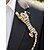 abordables Mariage ACC-Broche tigre pour homme en alliage, disponible en or et argent, ornée de cristaux, accessoire élégant pour mariages et dîners.