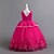 economico Abiti da Fiori-Abito da damigella d'onore bambina Ragazze Abito formale Abiti da sposa Balli di fine anno Feste Matrimonio Elegante Moda Adorabile Paillettes Patchwork Floreale Senza Maniche Girocollo Blu Rosso