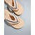 abordables Mujeres-Chanclas de mujer con brillantes diamantes de imitación: elegantes sandalias beige con tiras y ribete de cristal, cómodas sandalias de plataforma para la playa, ideales para vacaciones de verano o