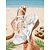 economico Donne-sandali con zeppa metallizzati argento da donna - comode espadrillas con plateau e cinturini per le vacanze estive in spiaggia &amp;abbigliamento da resort all'aperto