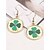 billige tilbehør-Dame St. Patricks Day øreringe i legering, flermønstrede shamrock- og leprechaun-designs, sjove festlige smykker i irsk stil til julefester, parader og festtøj