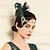 baratos Acessórios e mais-Anos 20 Faixa De Cabelo Estilo Melindrosa O Grande Gatsby Sem Colarinho Fantasia Mulheres Carnaval Baile de Máscaras Festa Mascarilha Adulto 1 Par de Brincos 1 Bracelete Luvas