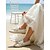 billige Brud-Damesko med elfenbensfarget perleutsmykket flate brudesko, elegante slip-on-sko til brudestrandbryllup