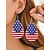 abordables Accessoires-Boucles d'oreilles en alliage américain à drapeau pour femmes - Anniversaire des États-Unis - Plusieurs styles - Parfaites pour les célébrations du Jour d'Indépendance