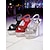 voordelige Platform Sandalen-Rode glitter plateauhakken voor dames, transparante acryl hoge hakken voor uitgaansfeesten &amp;paaldans