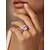 abordables Día de San Valentín-Anillo de piedra preciosa rosa en forma de corazón para mujer: material de aleación, piedras rosas y transparentes, diseño elegante, perfecto para bodas y el día de San Valentín.