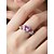 abordables Día de San Valentín-Anillo de piedra preciosa rosa en forma de corazón para mujer: material de aleación, piedras rosas y transparentes, diseño elegante, perfecto para bodas y el día de San Valentín.