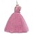 preiswerte Blumenmädchenkleider-Blumenmädchenkleid Mädchen Formelle Kleidung Hochzeitskleidung Party Hochzeit Formell Niedlich Prinzessin Süß Kleid für die Erstkommunion Patchwork Netz Einfarbig Ärmellos Rundhalsausschnitt Hellrosa