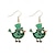billige tilbehør-Dame St. Patricks Day øreringe i legering, flermønstrede shamrock- og leprechaun-designs, sjove festlige smykker i irsk stil til julefester, parader og festtøj