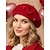 abordables Saint Valentin-Béret en forme de cœur pour femme, en imitation laine, disponible en plusieurs couleurs, idéal pour la Saint-Valentin et au quotidien.
