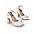 abordables novia-Zapatos de tacón cuadrado con lazo en color marfil y correa en el tobillo para mujer, elegantes zapatos de novia para ceremonias de boda en la ciudad.