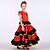 ieftine Îmbrăcăminte de antrenament-Fete Flamenco Senorita Dans Costum de dans tango Stilat Poliester Roșu-aprins Fustă / Pentru copii