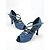 economico Scarpe per balli latini-scarpe da ballo latino americane blu da donna con design a cinturini incrociati - tacchi professionali per salsa e tango