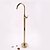 cheap Bathtub Faucets-Antique Brass Bathtub Faucet Freestanding, 360 Swivel Spout Floor Mount Bath Tub Shower Filler Mixer Taps, Vintage Free Standing Clawfoot Tub with Hot and Cold Water Hose