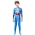 billige Par- og gruppekostymer-Barn Neytiri Jake Zentai-drakter Blå Bodyer Onesie Cosplay-kostyme Gutter Jenter Film-cosplay Halloween Karneval Kostymer