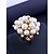 cheap Wedding Accessories-Women's Faux Pearl Statement Ring, Gold &amp; Silver Color Elegant Adjustable Cocktail Ring, Vintage Bridal Jewelry for Weddings, Parties, Evening Events &amp; Formal Occasions
