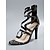 cheap Women-Women's Snakeskin Print Stiletto Sandals with Wavy Cage Straps – Sexy Clear PVC High Heels for Music Festivals, Concerts and Nightlife Events