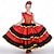 ieftine Îmbrăcăminte de antrenament-Fete Flamenco Senorita Dans Costum de dans tango Stilat Poliester Roșu-aprins Fustă / Pentru copii