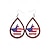 abordables Accessoires-Boucles d'oreilles en bois en forme de goutte d'eau du drapeau américain pour femmes du 250e anniversaire des États-Unis bijoux pendants légers patriotes plusieurs styles disponibles style boho