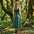 abordables Robe-Rétro Vintage Médiéval Renaissance Longueur au sol Robe Sans manches Fée Déguisement Femmes Fantaisie Halloween Carnaval Foire de la Renaissance LARP Adultes Robe