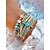cheap Vacation Accessories-Women's Multi-Color Bohemian Style Resin &amp; Alloy Beaded Bracelets, Trendy and Vibrant, Perfect for Vacation and Casual Daily Wear