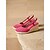 baratos Convidado do casamento-Sandálias femininas rosa com plataforma e tira no calcanhar - alpargatas estilosas para convidadas de casamento no jardim