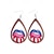 abordables Accessoires-Boucles d'oreilles en bois en forme de goutte d'eau du drapeau américain pour femmes du 250e anniversaire des États-Unis bijoux pendants légers patriotes plusieurs styles disponibles style boho