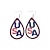 abordables Accessoires-Boucles d'oreilles en bois en forme de goutte d'eau du drapeau américain pour femmes du 250e anniversaire des États-Unis bijoux pendants légers patriotes plusieurs styles disponibles style boho
