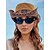 billige Ferie tilbehør-Dame boheme western cowboy solhat, let polyester bred skygge UV-beskyttelseskasket, flerfarvet udendørs strandferiehat til forårs-sommerrejser, rodeo og afslappet daglig brug