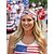 ieftine Accesorii-United States 250th Anniversary Women's Patriotic Polyester Headband Stretchy Elastic Hair Wrap Multiple USA Flag Styles Lightweight  Comfortable Festive Independence Day