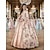 preiswerte Kleider-Rokoko Barock Viktorianisch Bodenlang Kleid Abschlussballkleid Trompetenärmel Prinzessin Braut Ballkleid Kostüm Halloween Karneval Maskerade Hochzeit Leistung Karneval von Venedig Kleid