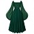 abordables Vestido-Retro Antiguo Medieval Renacimiento Hasta el Suelo Vestidos Larga Bruja Elfo Disfraz Mujer Víspera de Todos los Santos Carnaval Mascarada Feria del Renacimiento Fiesta temática retro Adultos Vestido