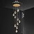 billige Klyngedesign-3-Light 5-Light 7-Light 10 cm Dæmpbar Enkelt design Vedhæng Lys Krystal Galvaniseret Moderne Nordisk stil 85-265V