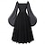 abordables Vestido-Retro Antiguo Medieval Renacimiento Hasta el Suelo Vestidos Larga Bruja Elfo Disfraz Mujer Víspera de Todos los Santos Carnaval Mascarada Feria del Renacimiento Fiesta temática retro Adultos Vestido