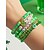 voordelige Accessoires-Damesarmbandenset met kralen voor St. Patrick's Day, armbanden met bedeltjes van hars en legering, sieraden met Ierse klaverletters in verschillende stijlen, perfect voor de St. Patrick's Day parade, feestjes en feestelijke gelegenheden.