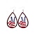 abordables Accessoires-Boucles d'oreilles en bois en forme de goutte d'eau du drapeau américain pour femmes du 250e anniversaire des États-Unis bijoux pendants légers patriotes plusieurs styles disponibles style boho