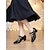 voordelige Ballroomschoenen &amp; moderne dansschoenen-Dames dansschoenen met veters van zwart lakleer - comfortabele professionele danshakken