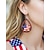 abordables Accessoires-Boucles d'oreilles en bois en forme de goutte d'eau du drapeau américain pour femmes du 250e anniversaire des États-Unis bijoux pendants légers patriotes plusieurs styles disponibles style boho