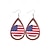 abordables Accessoires-Boucles d'oreilles en bois en forme de goutte d'eau du drapeau américain pour femmes du 250e anniversaire des États-Unis bijoux pendants légers patriotes plusieurs styles disponibles style boho