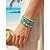 cheap Vacation Accessories-Women's Multi-Color Bohemian Style Resin &amp; Alloy Beaded Bracelets, Trendy and Vibrant, Perfect for Vacation and Casual Daily Wear