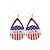 abordables Accessoires-Boucles d'oreilles en bois en forme de goutte d'eau du drapeau américain pour femmes du 250e anniversaire des États-Unis bijoux pendants légers patriotes plusieurs styles disponibles style boho