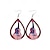 abordables Accessoires-Boucles d'oreilles en bois en forme de goutte d'eau du drapeau américain pour femmes du 250e anniversaire des États-Unis bijoux pendants légers patriotes plusieurs styles disponibles style boho