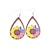 abordables Accessoires-Boucles d'oreilles en bois en forme de goutte d'eau du drapeau américain pour femmes du 250e anniversaire des États-Unis bijoux pendants légers patriotes plusieurs styles disponibles style boho