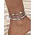 cheap Vacation Accessories-Women's Multi-Color Bohemian Resin &amp;amp; Alloy Anklets, Pearl &amp;amp; Shell Design, Perfect for Vacation, Casual Daily Wear