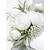 halpa Häät ACC-Miesten taskuliina, boutonnière, polyesteristä valmistettu tekokukka, valkoinen ja pinkki värit, kätevä muotoilu, ihanteellinen häihin ja juhlaan