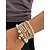 cheap Vacation Accessories-Women's Multi-Color Bohemian Style Resin &amp; Alloy Beaded Bracelets, Trendy and Vibrant, Perfect for Vacation and Casual Daily Wear