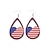 abordables Accessoires-Boucles d'oreilles en bois en forme de goutte d'eau du drapeau américain pour femmes du 250e anniversaire des États-Unis bijoux pendants légers patriotes plusieurs styles disponibles style boho