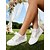 billige Brud-Hvide blonde platformsneakers til bryllup til kvinder – romantiske brudesko til udendørs havebryllupper